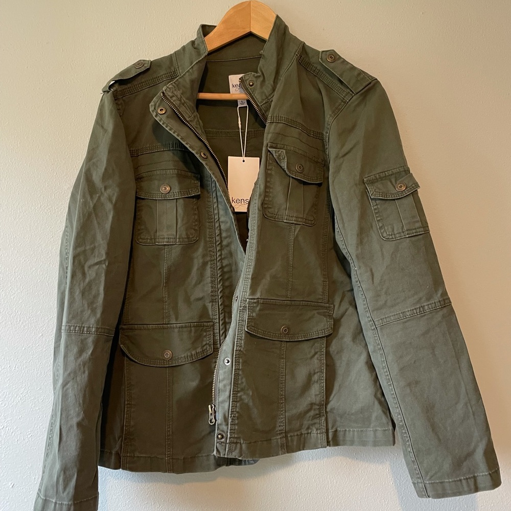 Cute Olive green Cargo style coat